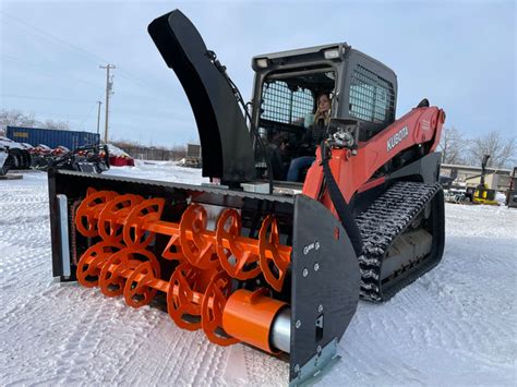 skid pro snow blower double auger